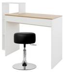 Bureau avec pouf 110x72x40 cm Noir - Multicolore