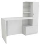 Bureau Mars Blanc - Bois manufacturé - 62 x 74 x 120 cm