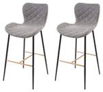 Tabouret de bar E55 (lot de 2) Gris