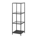 Étagère Enmore Verre / Métal - Noir mat - 119,5 cm - Hauteur : 120 cm