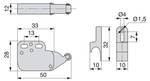 Schwenkverschluss Fast Latch 10er-Set Weiß - Metall - 18 x 3 x 20 cm