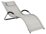 Transat de Jardin Chaise longue OGS38-HG Gris lumineux