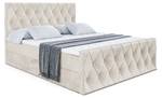 Boxspringbett - AMAY Ecru - Breite: 140 cm - H3