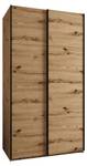 Armoire Lux 1 Noir - Imitation chêne - Largeur : 140 cm