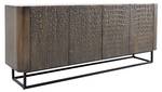 Sideboard CROCO Schwarz - Braun - Massivholz - Holzart/Dekor - 177 x 75 x 38 cm