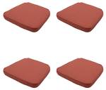 Gartenkissen Canvas 4er Set Orange - Orangerot