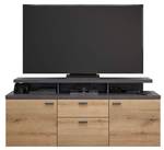 Table TV MoodMedia Marron - En partie en bois massif - 151 x 66 x 47 cm