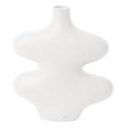 Vase déco Organic Curves Blanc - Matière plastique - 16 x 21 x 18 cm