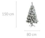 Künstlicher Weihnachtsbaum Weiß - Kunststoff - 80 x 150 x 80 cm