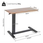 Beistelltisch Laptoptisch mit Rollen Braun - Holzwerkstoff - 40 x 66 x 80 cm