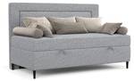 Boxspringbett Demi Grau - H3 - Tiefe: 90 cm