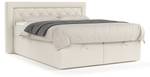 Premium Boxspringbett Jayleen Beige - Breite: 160 cm