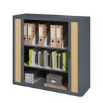 Armadio archivio easyOffice Color antracite / Faggio - Altezza: 104 cm