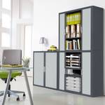 Armadio archivio easyOffice Color antracite / Grigio - Altezza: 104 cm