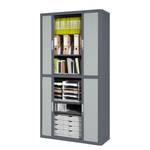 Armadio archivio easyOffice Color antracite / Grigio - Altezza: 204 cm