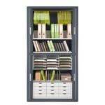 Armadio archivio easyOffice Color antracite / Grigio - Altezza: 204 cm