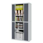 Armadio archivio easyOffice Grigio / Color antracite - Altezza: 204 cm