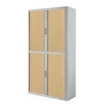 Armoire à dossiers easyOffice Gris / Hêtre - Hauteur : 204 cm