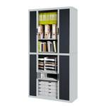 Armadio archivio easyOffice Grigio / Nero - Altezza: 204 cm