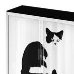Rollladenschrank easyOffice Pop Art Cat Weiß