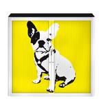 Rollladenschrank easyOffice Pop Art Dog Weiß / Gelb