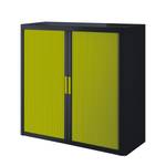 Armadio archivio easyOffice Nero / Verde - Altezza: 104 cm