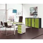 Armadio archivio easyOffice Nero / Verde - Altezza: 104 cm