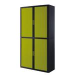 Armadio archivio easyOffice Nero / Verde - Altezza: 204 cm