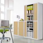 Armadio archivio easyOffice Bianco / Faggio - Altezza: 104 cm