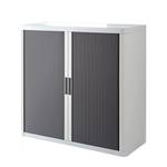 Armadio archivio easyOffice Bianco / Grigio - Altezza: 104 cm