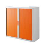 Armoire à dossiers easyOffice Blanc / Orange - Hauteur : 104 cm