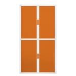 Armoire à dossiers easyOffice Blanc / Orange - Hauteur : 204 cm