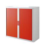 Armoire à dossiers easyOffice Blanc / Rouge - Hauteur : 104 cm