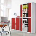 Armoire à dossiers easyOffice Blanc / Rouge - Hauteur : 204 cm