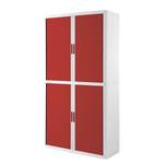 Armadio archivio easyOffice Bianco / Rosso - Altezza: 204 cm