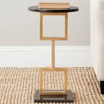 Table d'appoint Cassidy Fer verni / Marbre noir