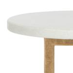 Table d'appoint Cassidy Fer verni / Marbre blanc