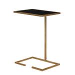 Beistelltisch Neil Eisen Gold/Glas Schwarz