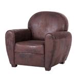 Fauteuil Havanna bruine antieke leren look