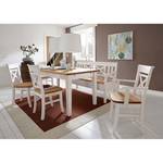 Chaises Fjord (lot de 2) Pin massif - Blanc / Couleur naturelle