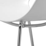 Chaise avec accoudoirs Eggshell Lot de 4 - Matériau synthétique blanc