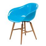 Chaises Forum Wood (lot de 4) Matériau synthétique / Hêtre massif - Bleu clair