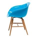 Chaises Forum Wood (lot de 4) Matériau synthétique / Hêtre massif - Bleu clair