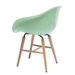 Chaises Forum Wood (lot de 4) Matériau synthétique / Hêtre massif - Vert pastel