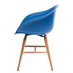 Chaises Forum Wood (lot de 4) Matériau synthétique / Hêtre massif - Bleu moyen