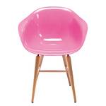 Gestoffeerde stoelen Econo Slim II kunststof/massief beukenhout - Roze