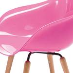 Gestoffeerde stoelen Econo Slim II kunststof/massief beukenhout - Oud roze