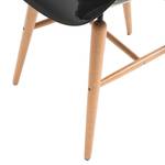 Gestoffeerde stoelen Econo Slim II kunststof/massief beukenhout - Zwart