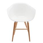 Gestoffeerde stoelen Econo Slim II kunststof/massief beukenhout - Wit