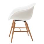 Chaises Forum Wood (lot de 4) Matériau synthétique / Hêtre massif - Blanc